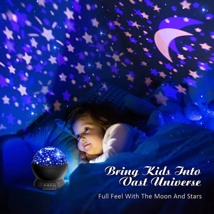 LED Galaxy Projector – 360° Rotating Starry Sky Night Light with Nebula Effect