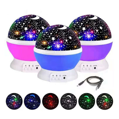 LED Galaxy Projector – 360° Rotating Starry Sky Night Light with Nebula Effect