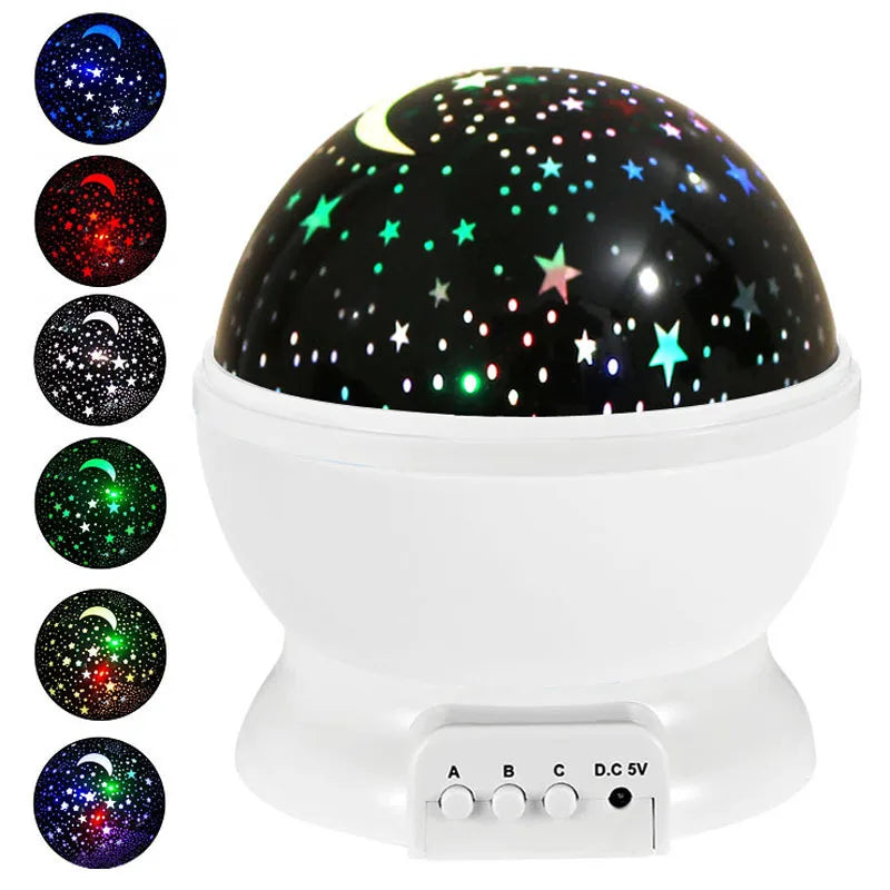 LED Galaxy Projector – 360° Rotating Starry Sky Night Light with Nebula Effect