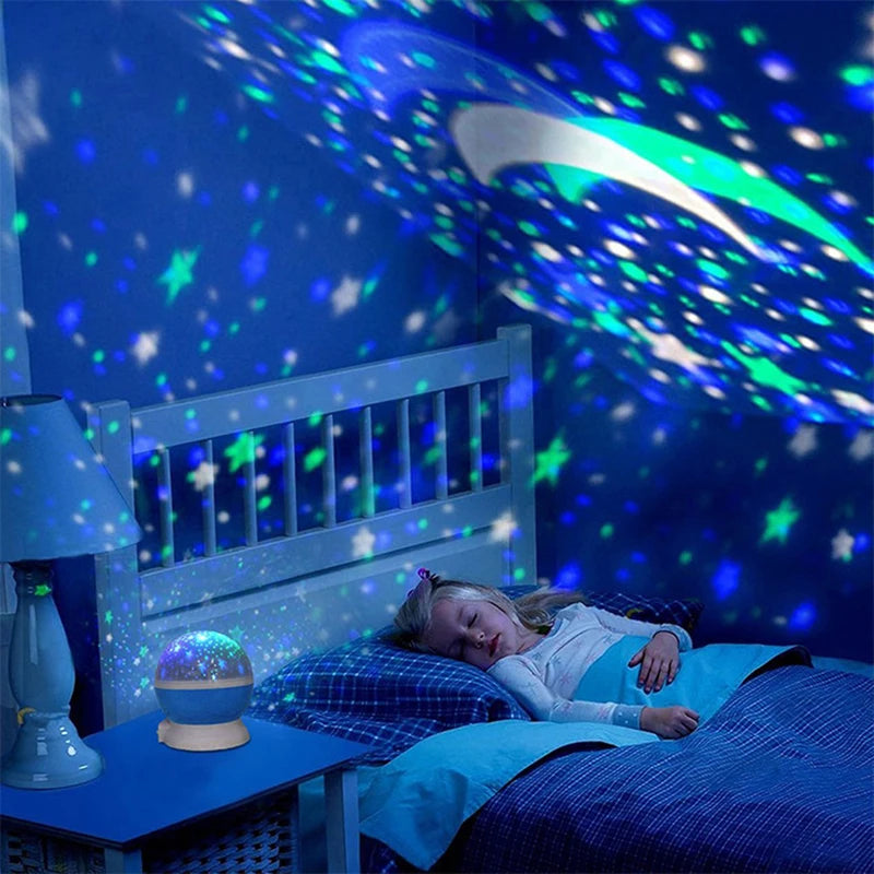 LED Galaxy Projector – 360° Rotating Starry Sky Night Light with Nebula Effect