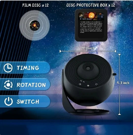 LED Galaxy Projector Night Light – 360° Rotating Starry Sky Planetarium Lamp