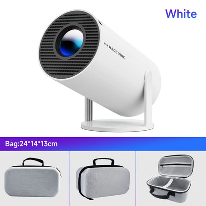 Android 11 Portable Projector – 4K Support, Dual WiFi & 180° Flexible Design
