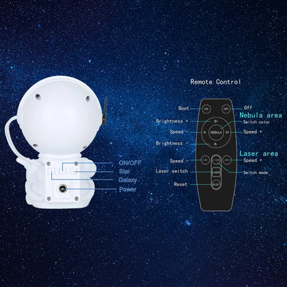 Astronaut Projector Night Light – Nebula Galaxy Star Ceiling Lamp