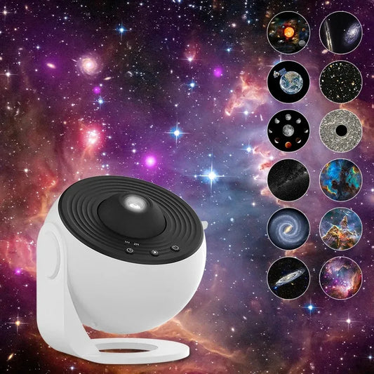 LED Galaxy Projector Night Light – 360° Rotating Starry Sky Planetarium Lamp
