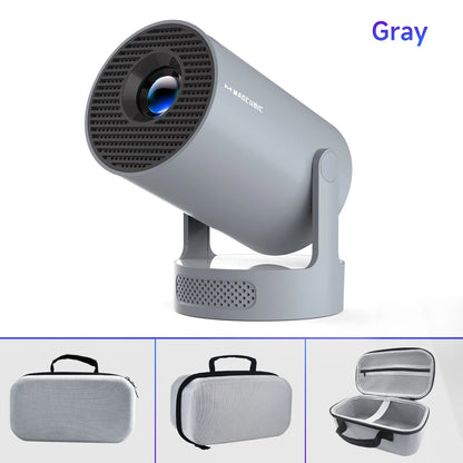 Android 11 Portable Projector – 4K Support, Dual WiFi & 180° Flexible Design