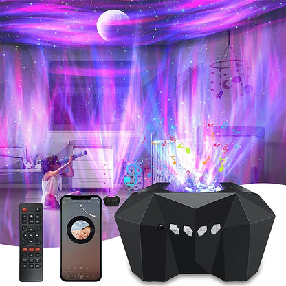 Star Lights Aurora Galaxy Moon Projector with Remote & Bluetooth Speaker