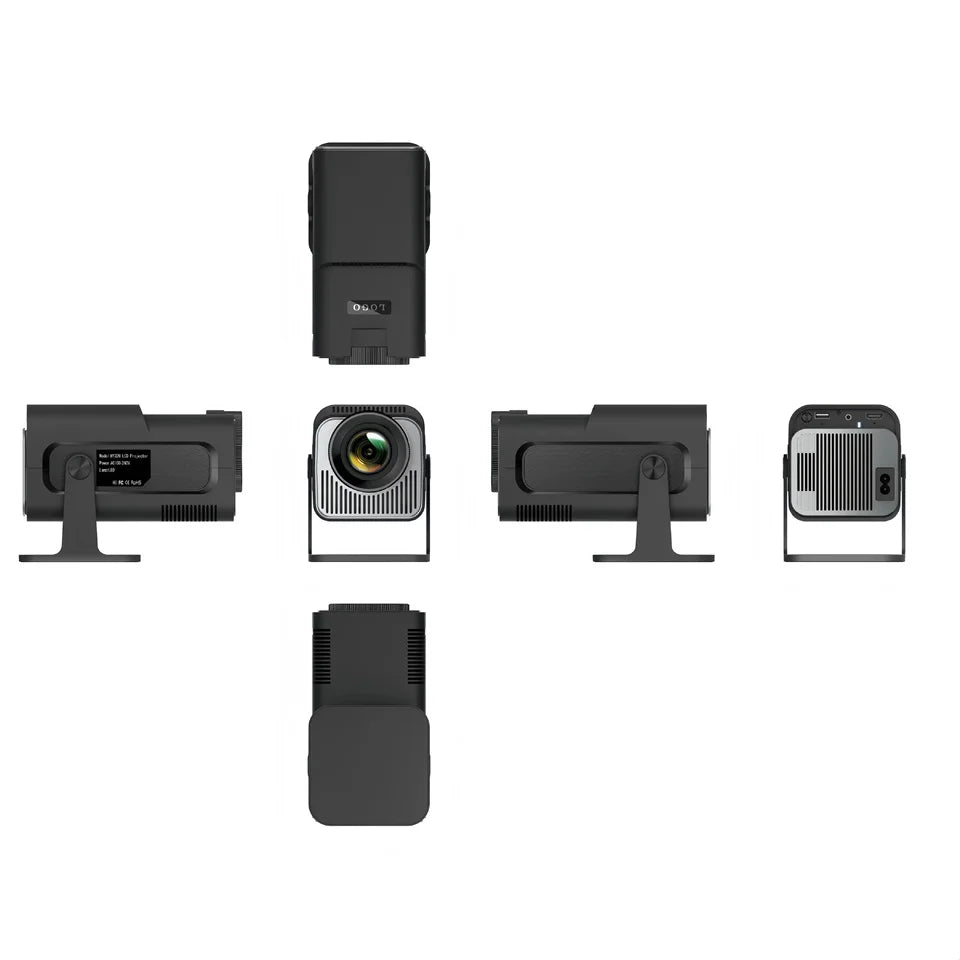 Mini Native 720P Projector – 4K Support, Android 13, 300 ANSI, Portable 180° Rotatable Design