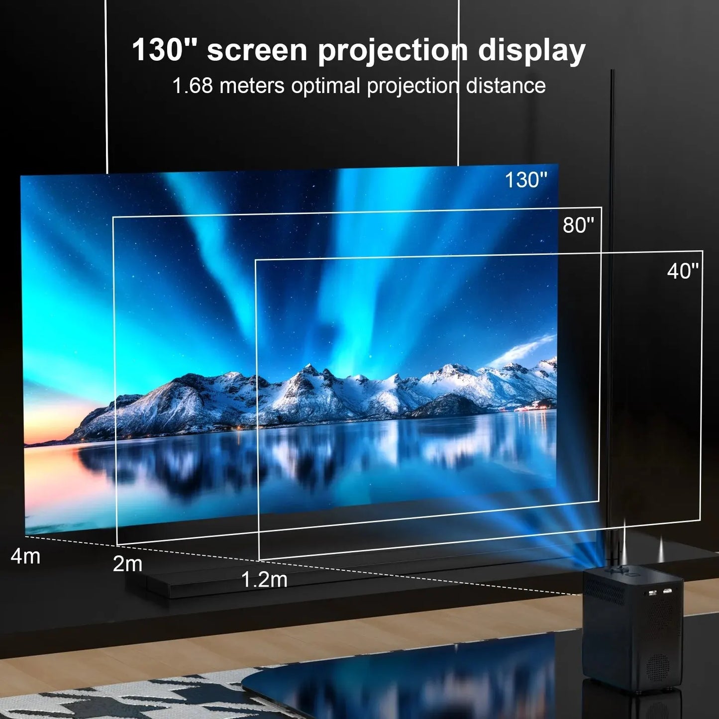 S30MAX Android WiFi 4K Smart Portable Projector with Bluetooth