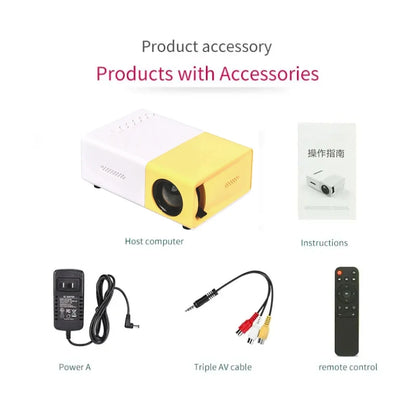 Mini LED HD Projector – Portable 1080P USB Children’s Projector