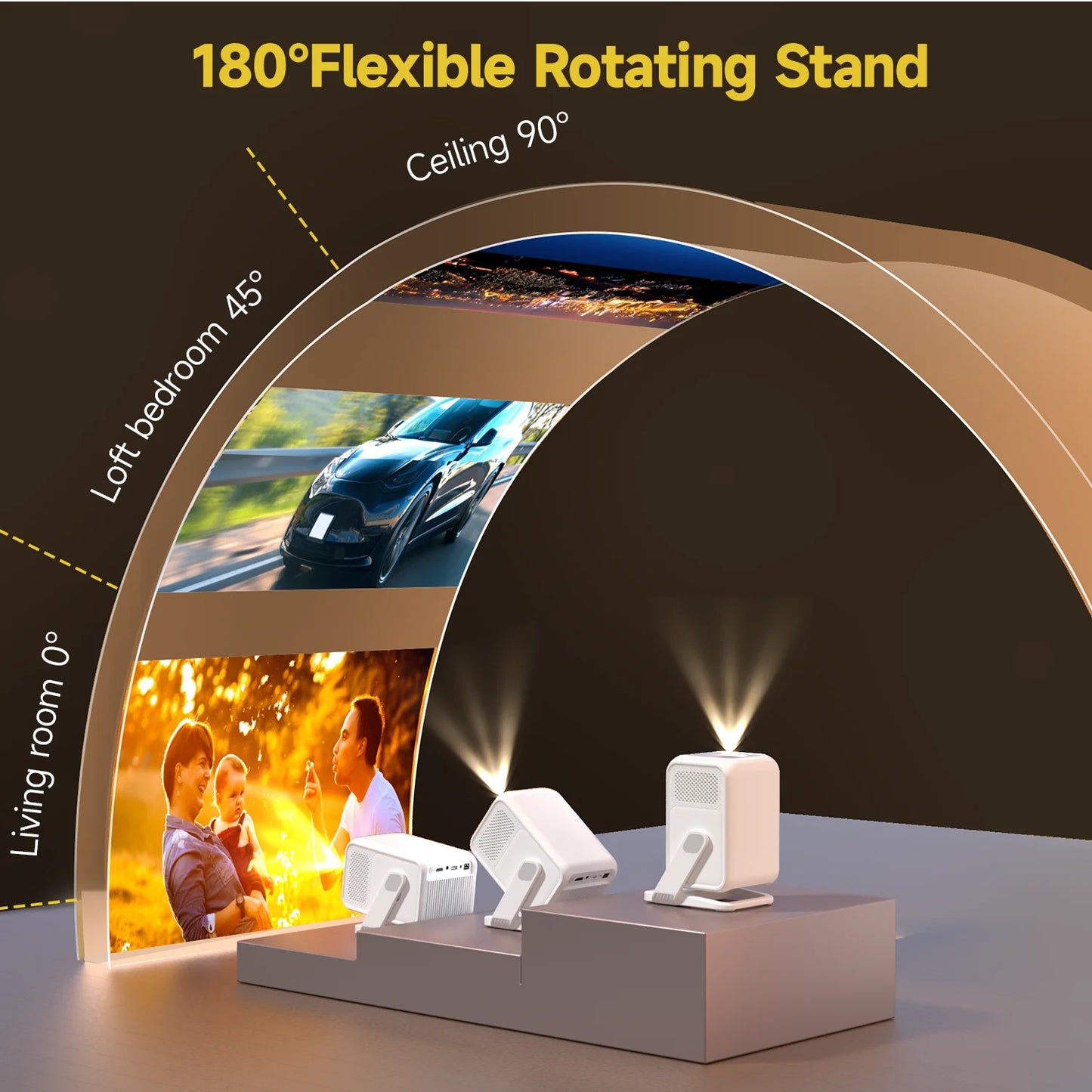 Auto Focus 4K HD Portable Projector