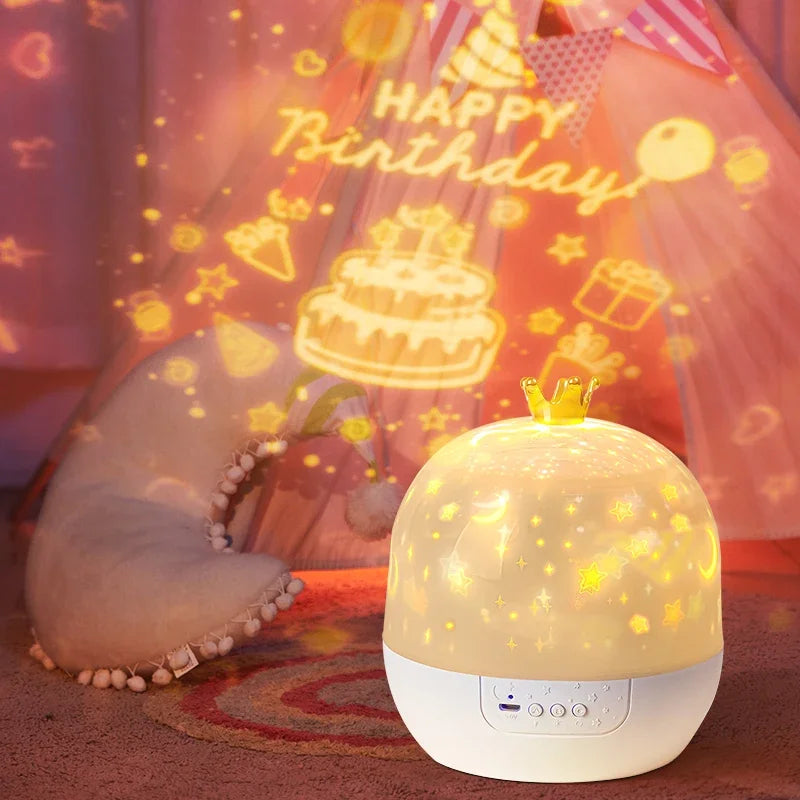 Crown Star Light Projection Lamp