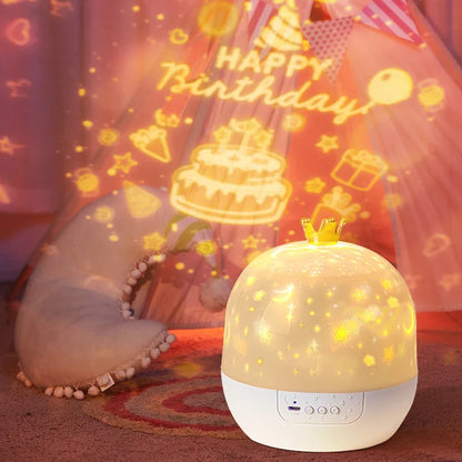 Crown Star Light Projection Lamp