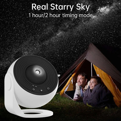 LED Galaxy Projector Night Light – 360° Rotating Starry Sky Planetarium Lamp