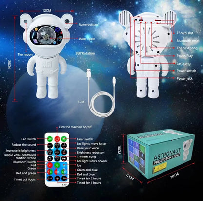 Bluetooth Astronaut Star Light Projector