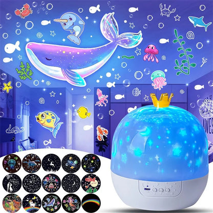 Crown Star Light Projection Lamp