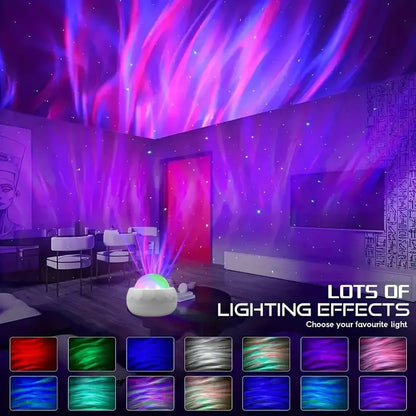 Northern Lights Starry Sky Projector Lamp – LED Atmosphere Night Light