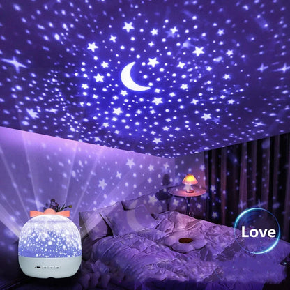 Crown Star Light Projection Lamp
