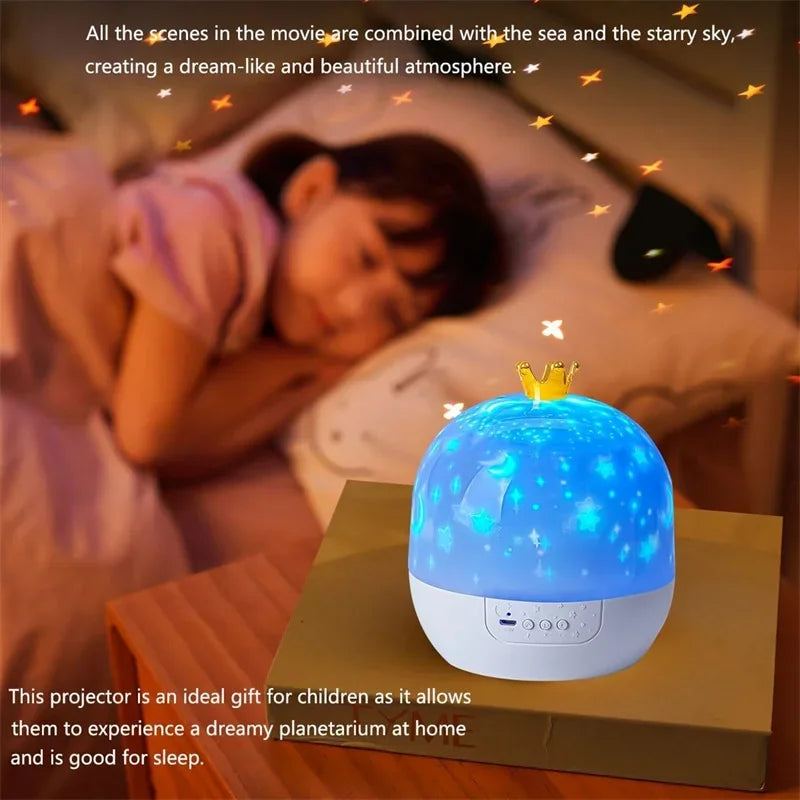 Crown Star Light Projection Lamp