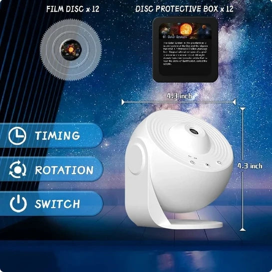 LED Galaxy Projector Night Light – 360° Rotating Starry Sky Planetarium Lamp