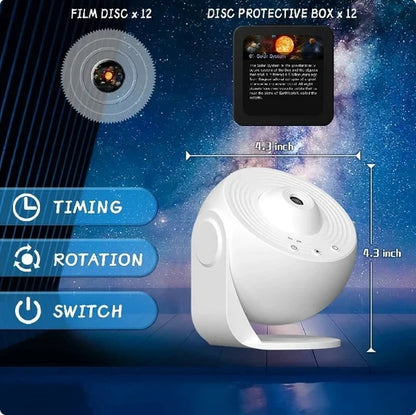 LED Galaxy Projector Night Light – 360° Rotating Starry Sky Planetarium Lamp