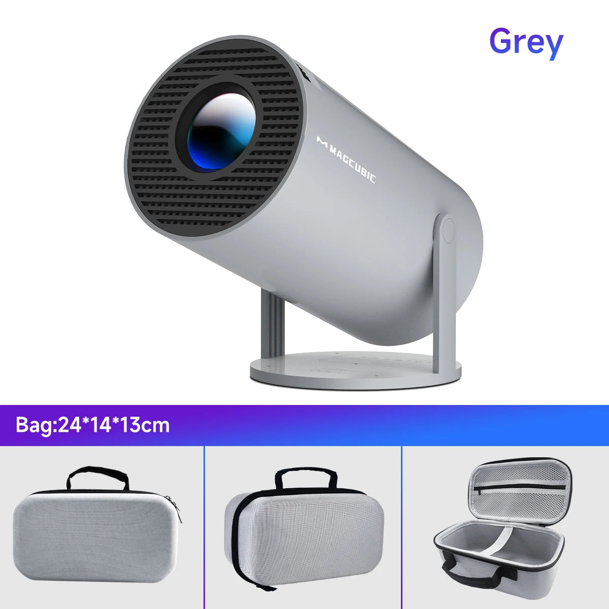 Android 11 Portable Projector – 4K Support, Dual WiFi & 180° Flexible Design